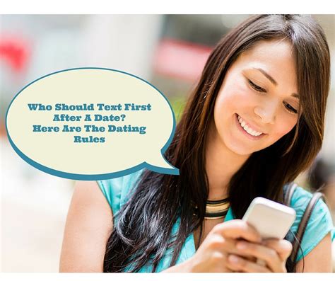 who should text first after a date
